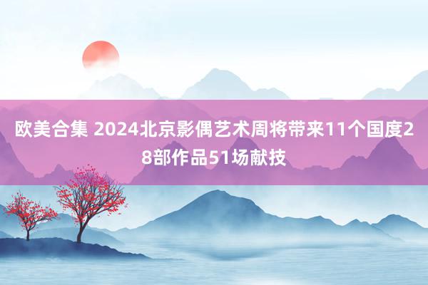 欧美合集 2024北京影偶艺术周将带来11个国度28部作品51场献技