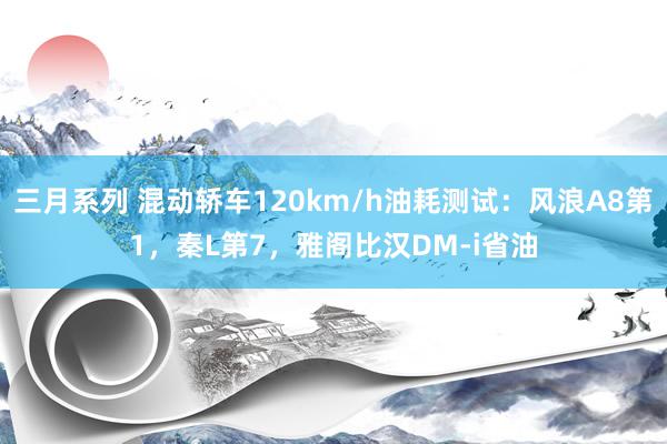 三月系列 混动轿车120km/h油耗测试：风浪A8第1，秦L第7，雅阁比汉DM-i省油