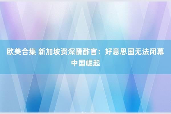 欧美合集 新加坡资深酬酢官：好意思国无法闭幕中国崛起