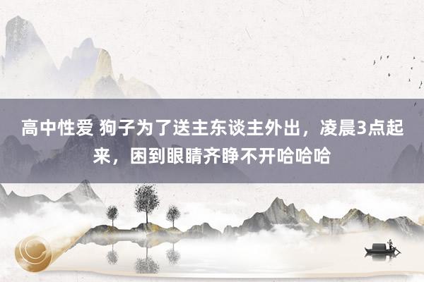 高中性爱 狗子为了送主东谈主外出，凌晨3点起来，困到眼睛齐睁不开哈哈哈