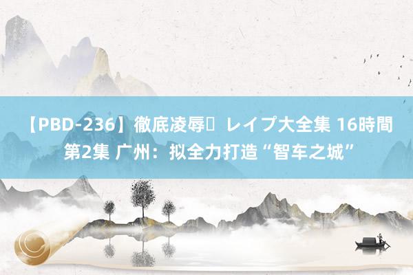 【PBD-236】徹底凌辱・レイプ大全集 16時間 第2集 广州：拟全力打造“智车之城”